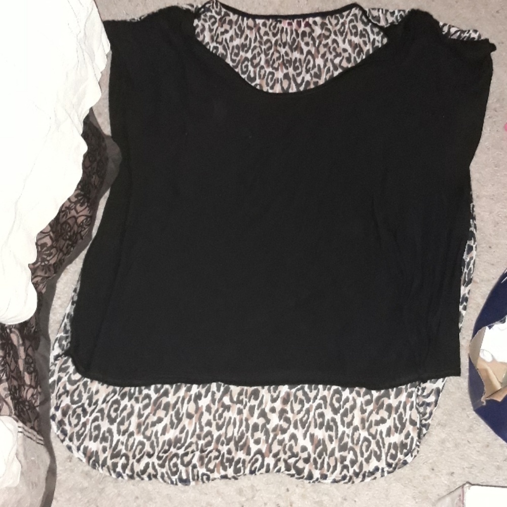 PLUS SIZE LEPORARD TEE